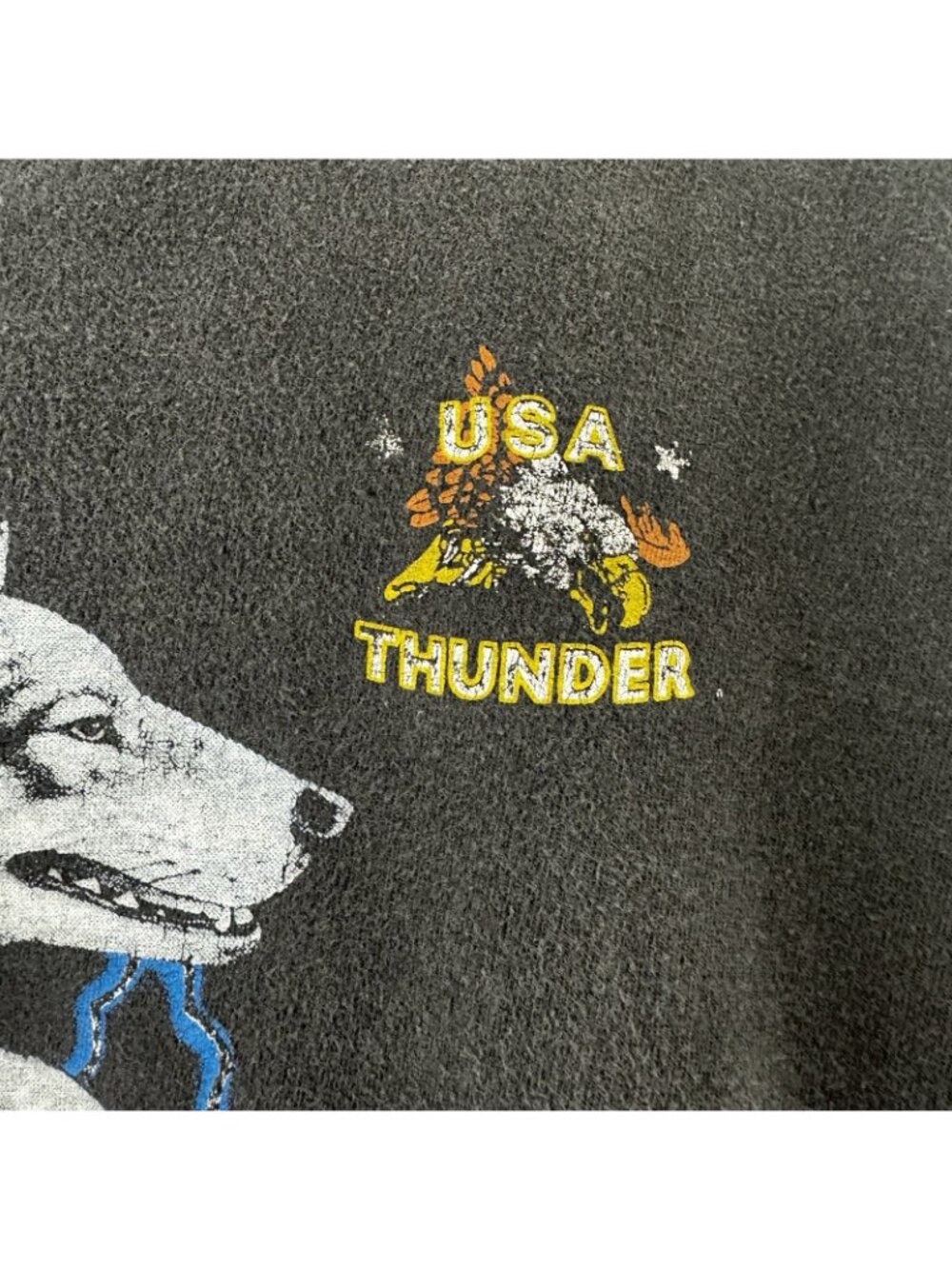 Vintage Harley Davidson Leader of the Pack t shirt USA Thunder Blue Lightning - Picture 4 of 13